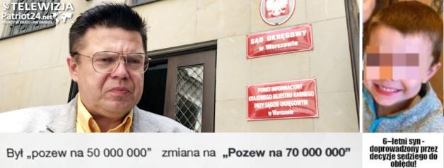 [VIDEO] TOGI BEZ SUMIEŃ: Do 70 mln zł zwiększa roszczenie wobec Skarbu Państwa ojciec pozbawiony przez warszawskiego sędziego Tomasza Jaskłowskiego kontaktu z dzieckiem! Mimo posiadania pełnej władzy rodzicielskiej!